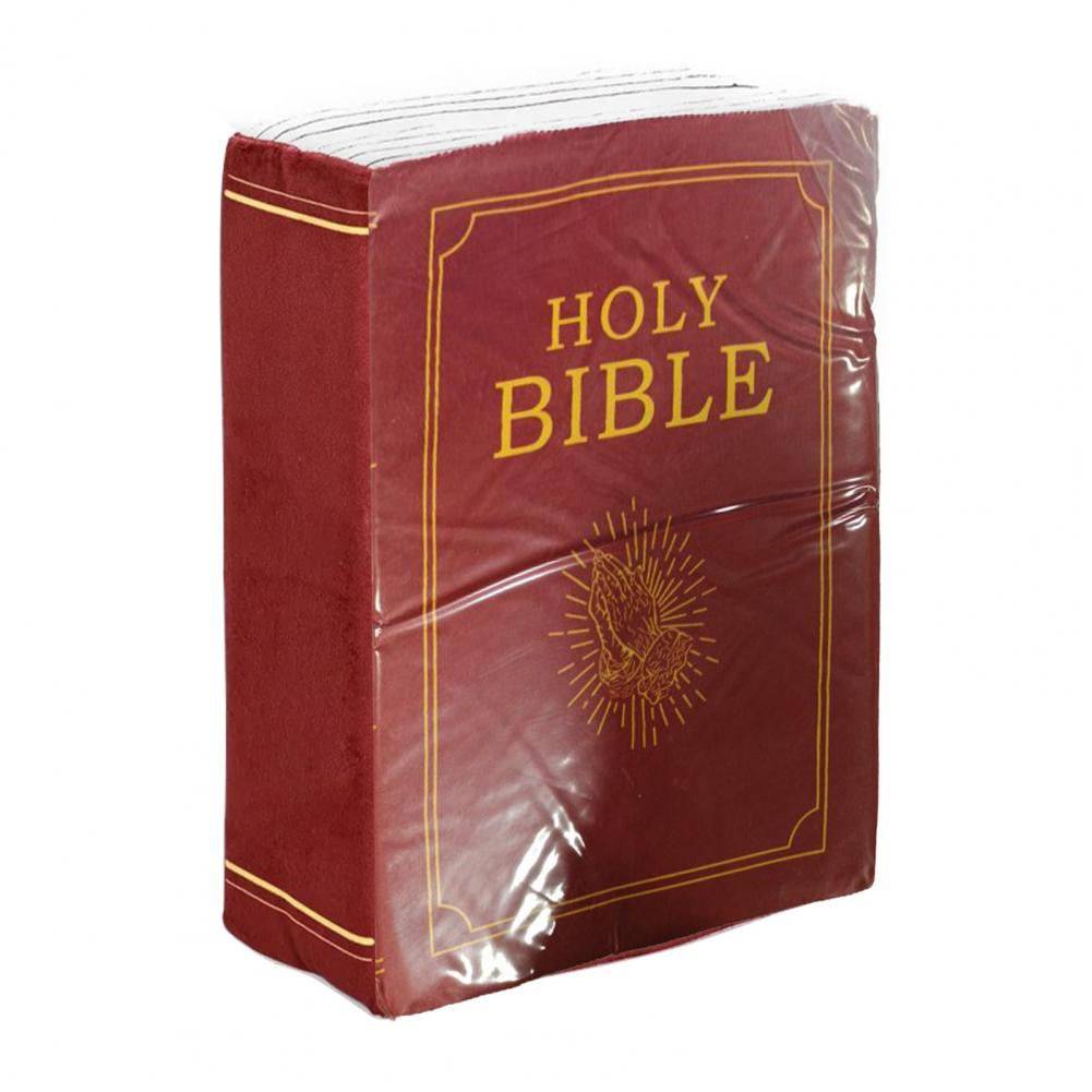 Bible Pillow Book Plush Throw Cushion Realistic Looking Christian Home Accent Sofa Cushion Decor
