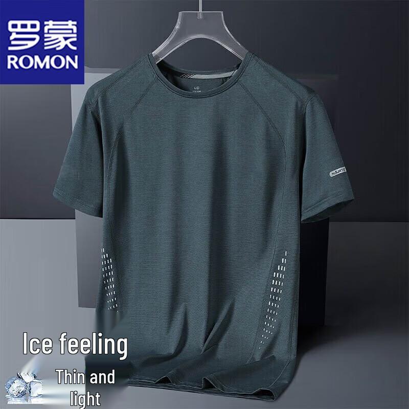 ROMON Men's Summer Quick-Dry Ice Silk Sport T-Shirt