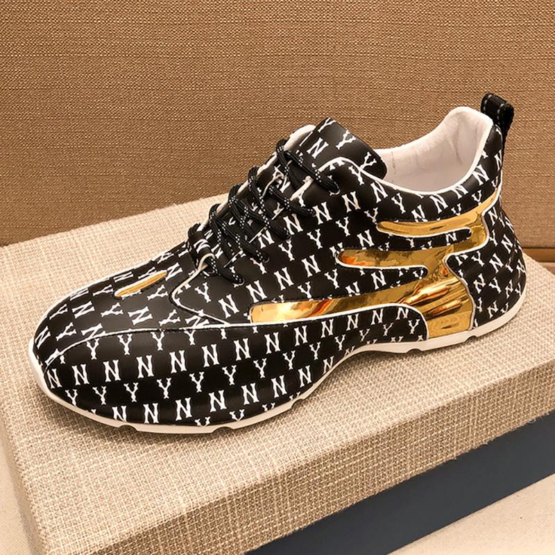 Brand Men Sneakers Fashion Print Casual Shoes Men Breathable Lace Up Running Shoes Luxury High Quality Men Sport Shoes 2024 New