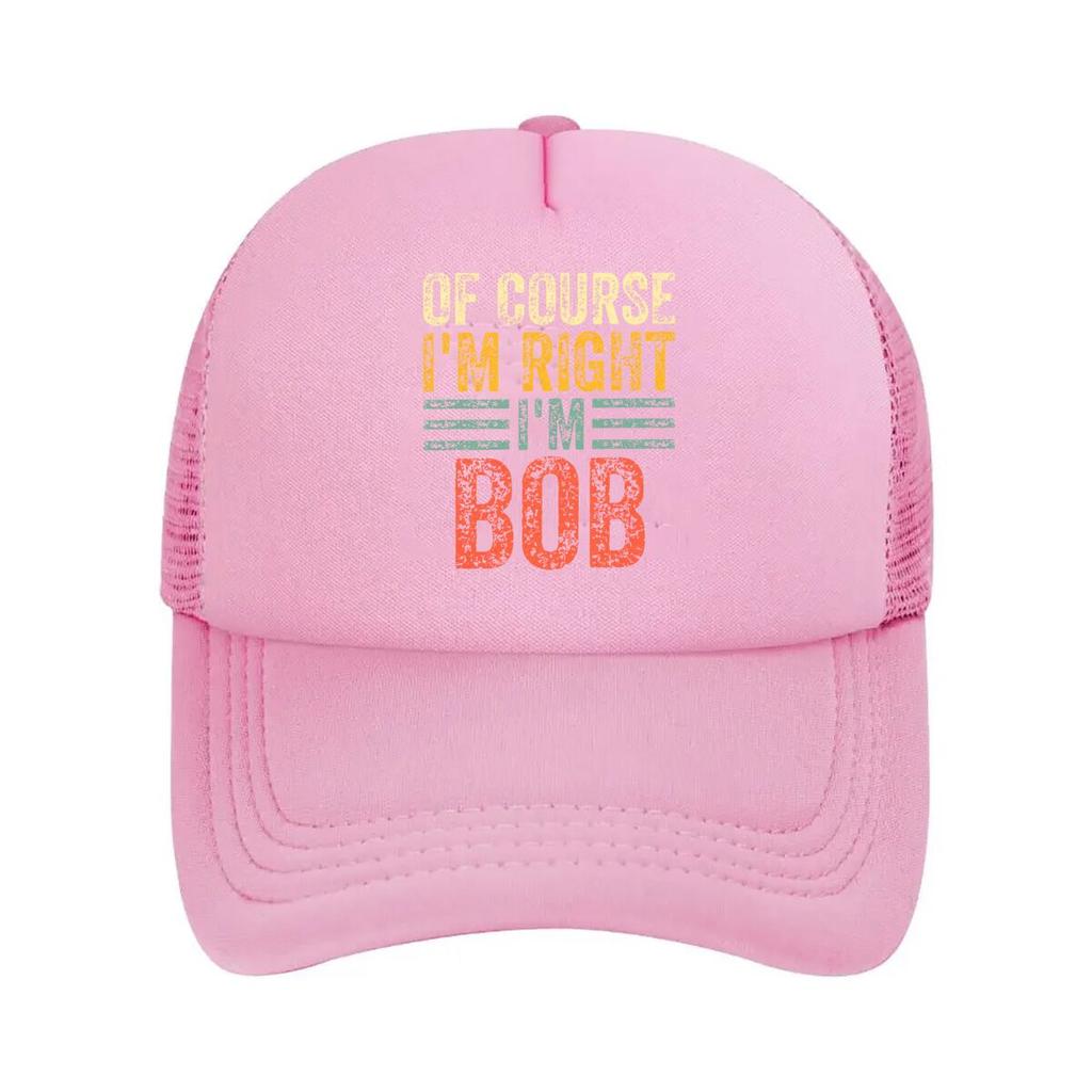 Of Course Im Right Im Bob Vintage Mesh Baseball Cap Hip Hop