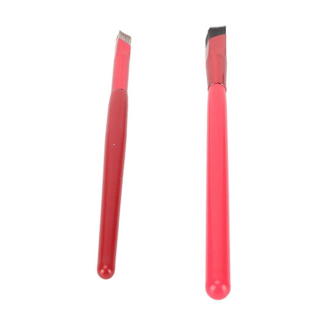 2 Pcs Eyebrow Brush Set Ultra Thin Bevel Multifunctional Makeup Brushes for Hairline Eye Shadow Lip