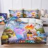 Elementar bedrucktes Schlafzimmer Bettwäscheset Bettbezug Weihnachtsgeschenke Komfort Cartoon Mit Kissenbezug