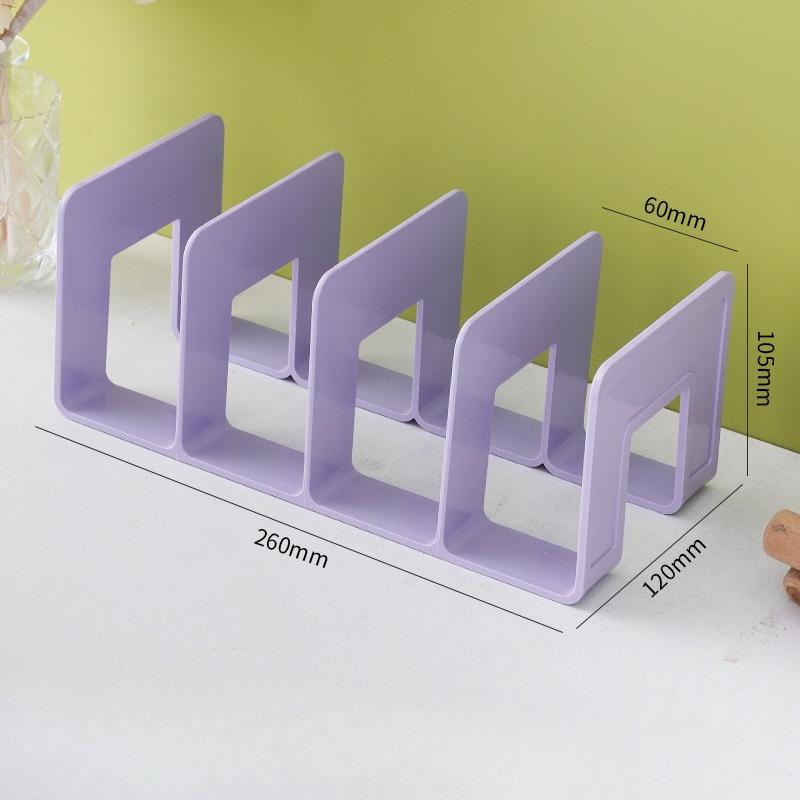 1pc Bookshelf Desktop Book Storage Artifact Divider Desk Storage Shelf Transparent Acrylic Bookend Bookshelf