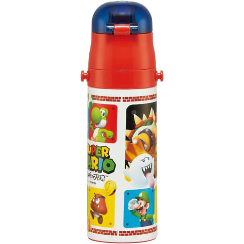 Skater Water Bottle 470ml Super Mario 23 Children's Stainless Steel Sports Bottle SDC4-A