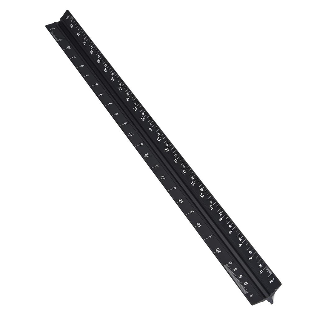 Riglă Triunghiulară Material Aliaj Aluminiu Citire Clară Marcaj Gravat Durabilă Purtabilă Măsurare