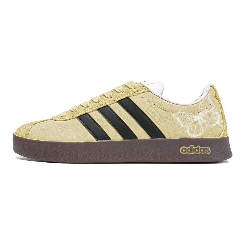 Adidas Neo Vl Court Amphidromia, Amber Leather Low top Skateboard Shoes Unisex Yellow HQ1802(Team189-)