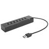 USB 3.0 Hub 7Port Splitter with Blue LED Indicator High Speed 5Gbps BYLP107 DC 5V