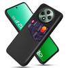 For Oppo Reno12 F 5G Case Cloth Texture PU Leather Hard PC Card Slot Phone Cover