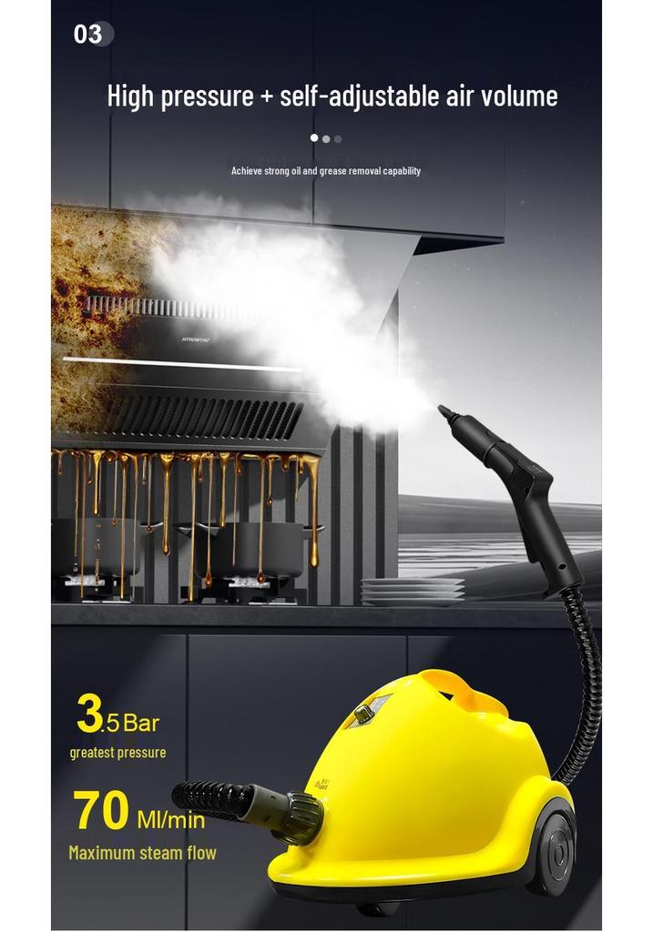 Compact High-Temp Multi-Functional Steam Cleaner for Cars