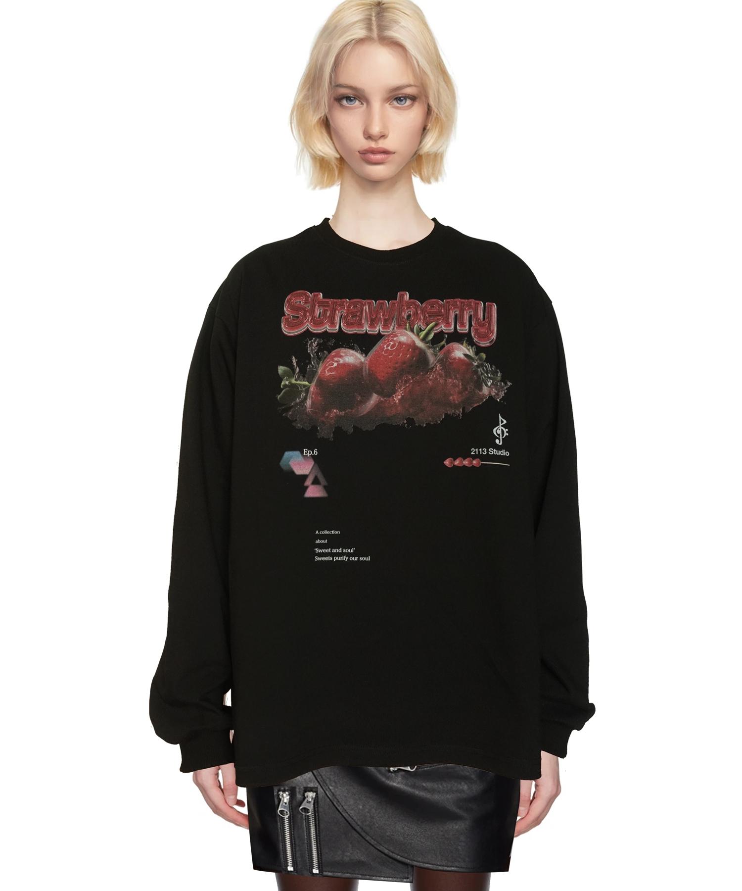 2113 Studio Ep.6 Long Sleeve T-Shirts Black Top No.2 (3 Strawberry) Black