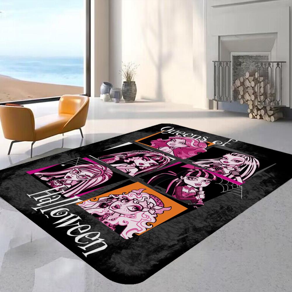 M-Monster Cartoon High Floor Mat Floor Carpet Kids Room Bedroom Decoration Balcony Anti-Slip Doormat Living Room Hotel Decor Mat