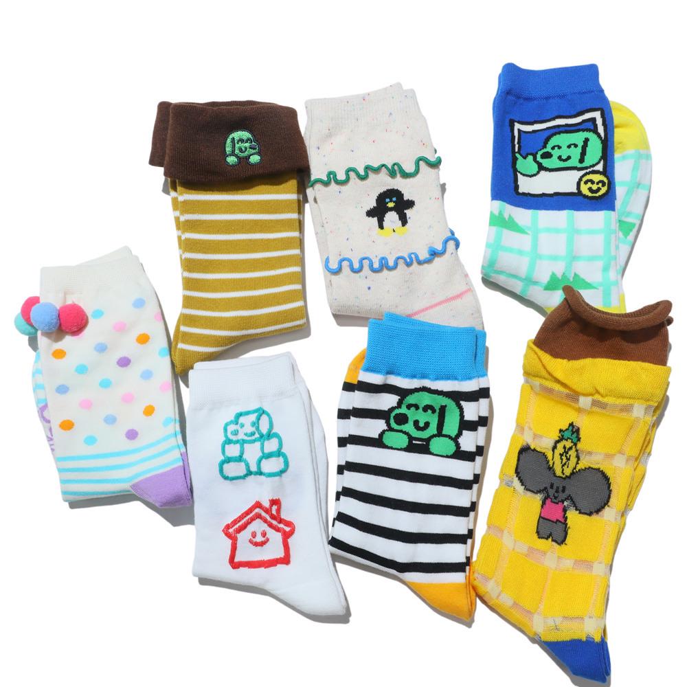 Playmate Series: 8 Adorable Ladies' Cotton Socks