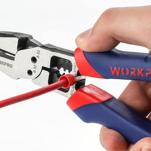 WORKPRO Heavy-Duty Pliers, 200mm, Multi-Function, Wire Cutter, Nipper, Stripper, Bolt Cutter, Wire Stripper, Electrician, Home DIY
