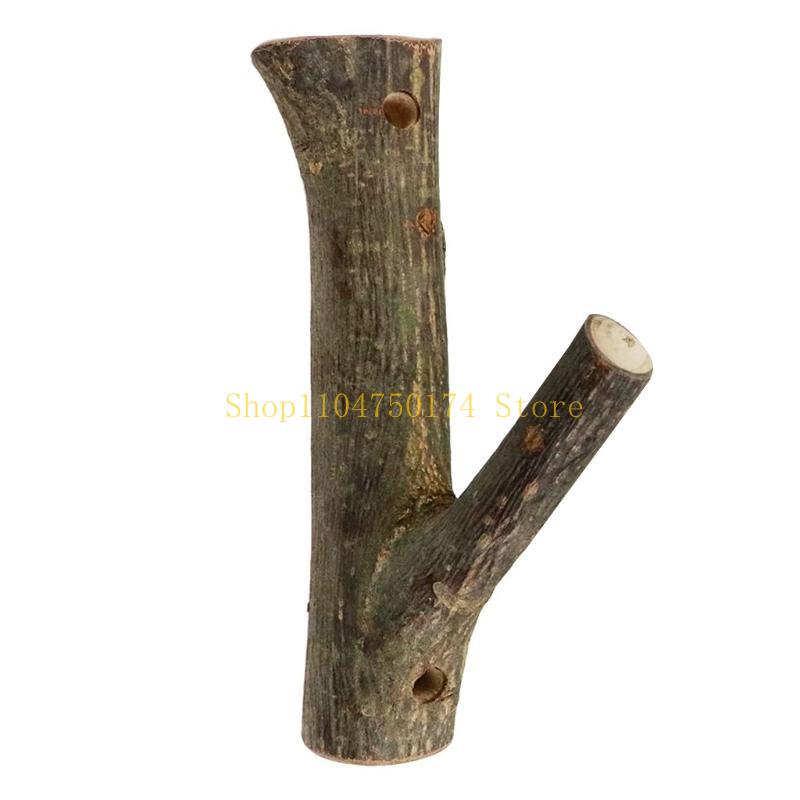 Vintage Tree Branch Wall Hook Rustic Decorative Wooden Adhesive Hooks for K top sale