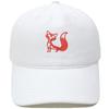 Tegneserie ræv broderet baseballkasket vasket retro dad hat til mænd og kvinder afslappet udendørskasket