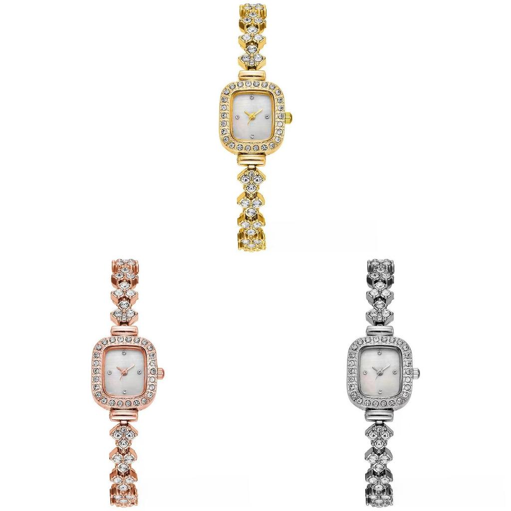 Classic Square Ladies Quartz Watch With Alloy Band For Casual Wear