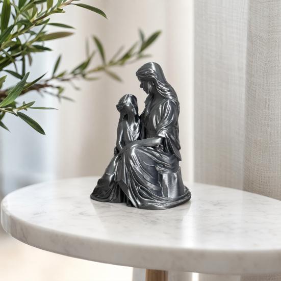 3D Printed Mother and Daughter Figurine, Mom And Daughter Hugging Statue, Loving Sculpture Heartfelt Home Decor Gift for Mother's Day Christmas or