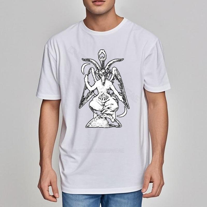 Tshirts For Unisex Crew Neck Soft Cotton Teeshirt Demon With Wings And Horns Crew Neck Quick Dry T Shirt Anime Streetwear Tshirts