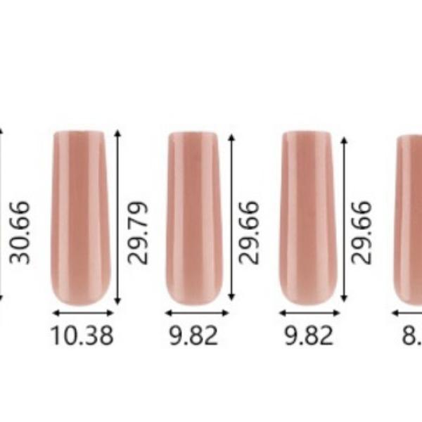 600 Pieces Of Seamless Transparent Extended Square Nail Pads, Full Stickers Of Fake Nails, Natural Color Wearing Nail Generation