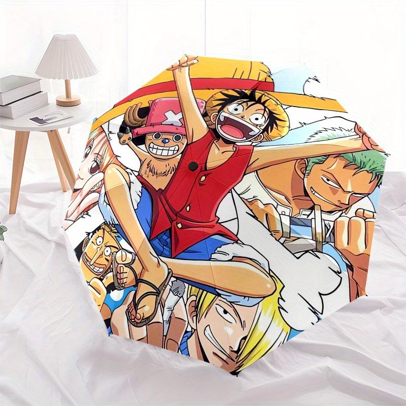 1pc One Piece, Straw Hat Pirates Themed High-quality Umbrella,Automatic Opening and Closing Umbrella,Multi-functional Umbrella G0811254