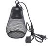 Ceramic Heat Emitter Pet Heating Lampshade Iron Mesh Dome Double Cage Reptile Heat Lampshade E27 Bulb Holder