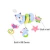 Baby Car Seat Toys 3-6 Months Stroller Toys Infant Fox Spiral Hanging Plush with Music Box BB Squeaker and Rattles Activity Gift