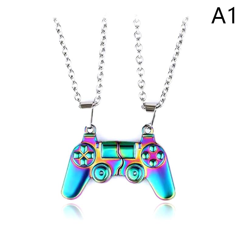 

Magnetic Game Controller Couple Necklace With Gold/Silver Color Ps4 Game Console Pendant Necklace Valentine S Day Jewelry Gift as the picture