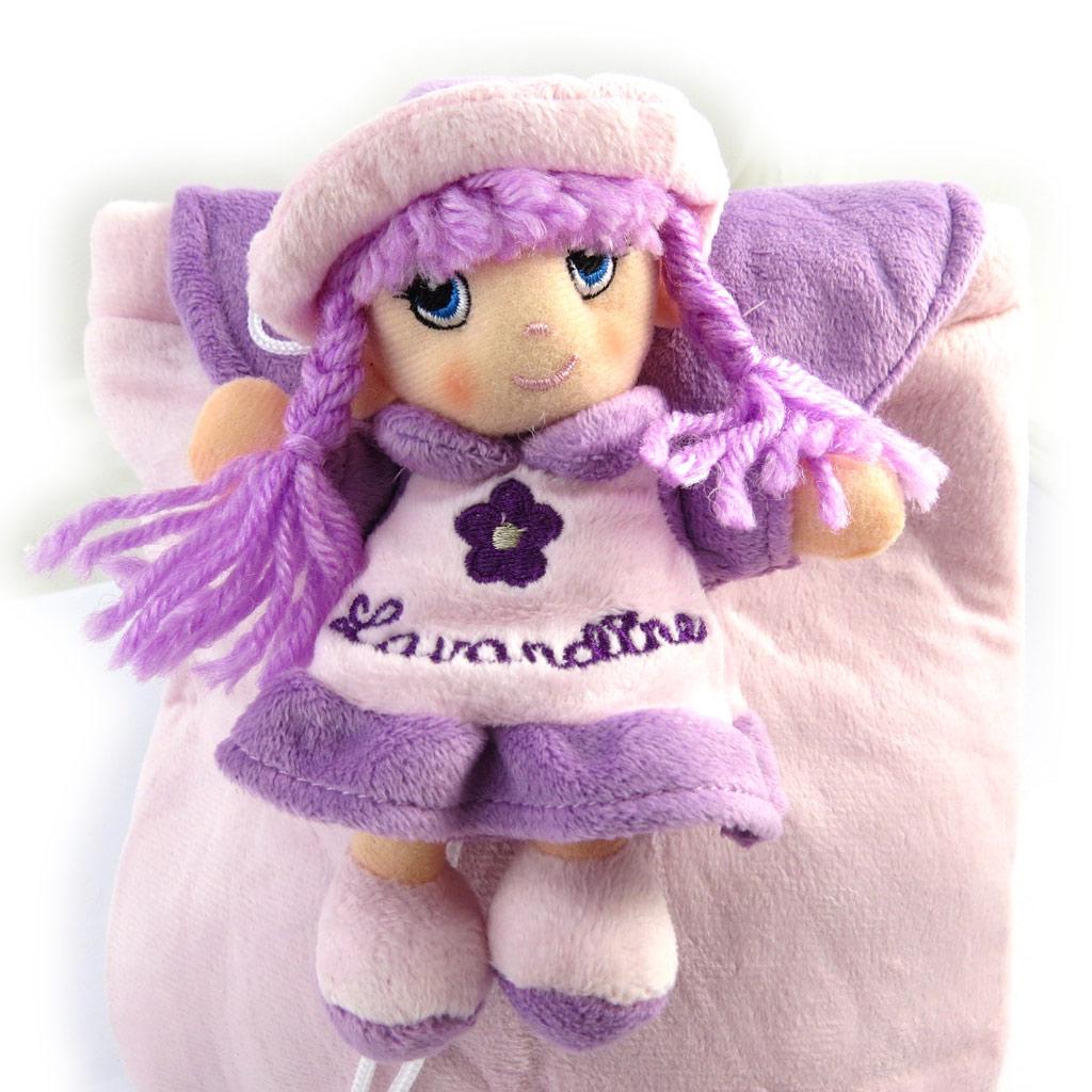 Les Trésors De Lily [M1346] - Sac à dos peluche 'Lavandine' violet - 20x16x4 cm