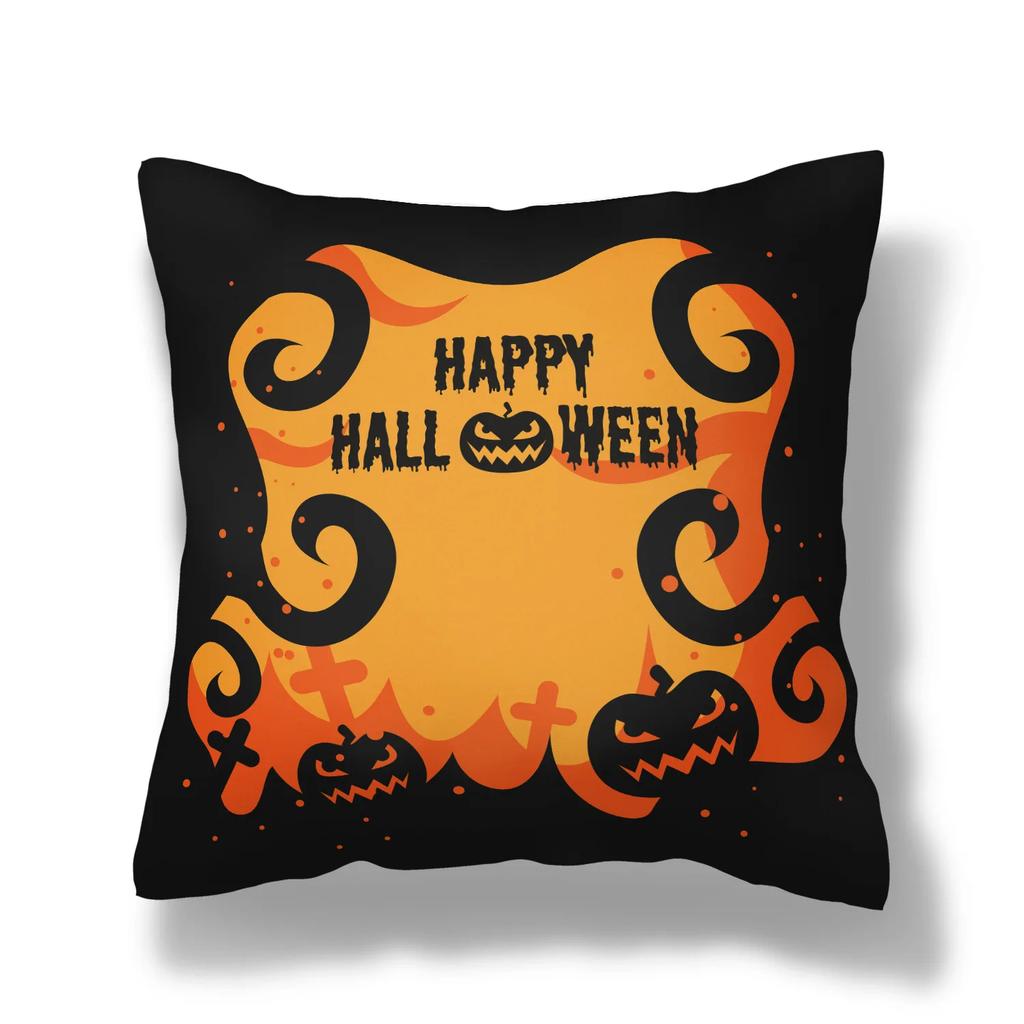 Pumpkin Collection Halloween Themed Pillowcase Sofa Cushion Cover Holiday Gift Party Decoration Home Decor