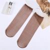 Casual Breathable Short Stocking Dots Ultra-Thin Crystal Silk Solid Color Snag-proof Silk Sock for Women Summer Daily