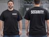 Sicherheitsbedrucktes T-Shirt, linke Brust & kompletter Rücken