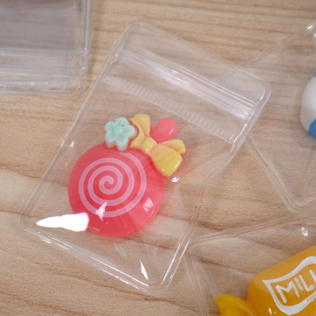 50pcs Zip Bags Plastic Pvc Bags Transparent Jewelry Zip Lock Bags Food Storage Bag Kitchen Package Bag Gift Storage Pouches