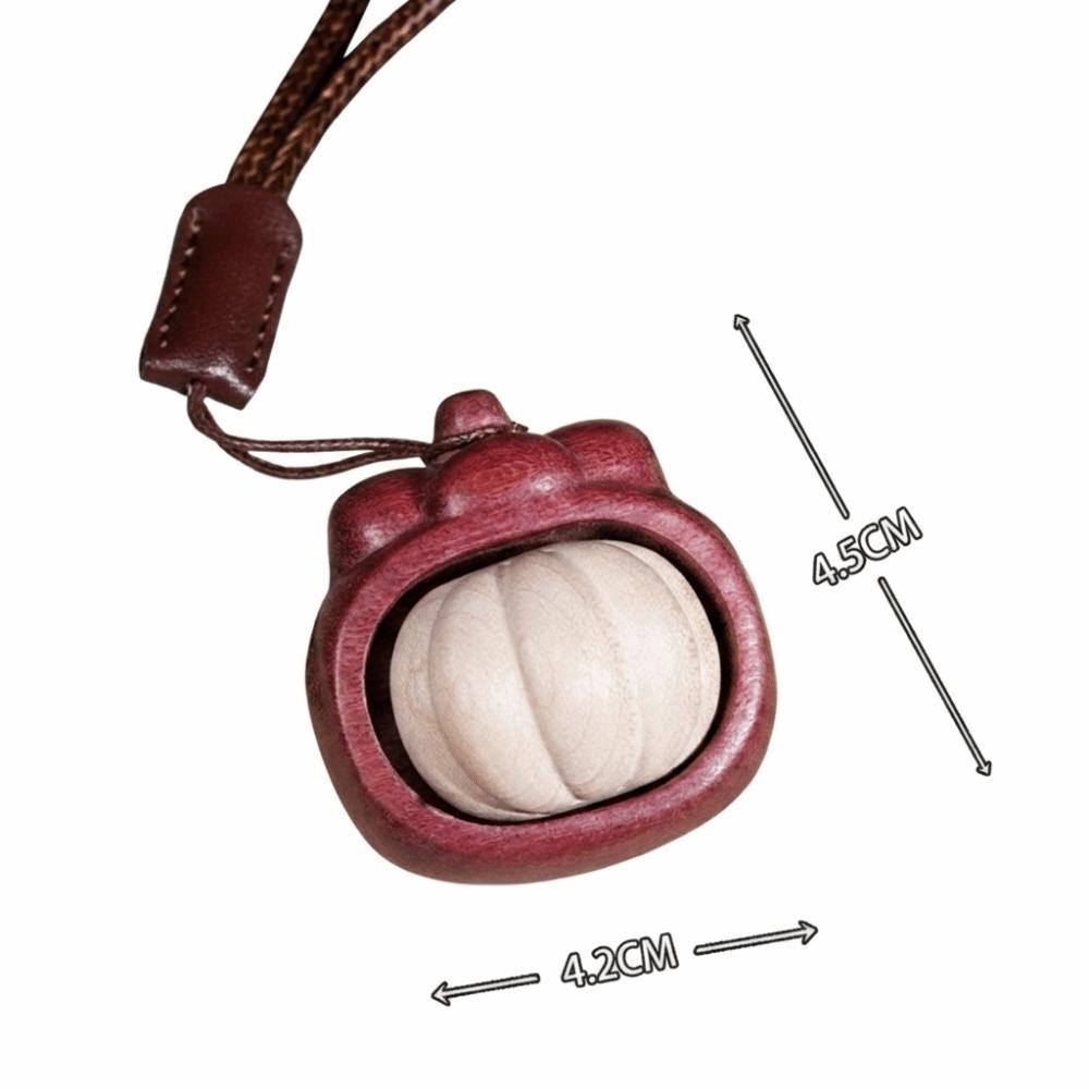 Natural Wood Carved Worry Stone Mini Handheld Handheld Ornament Wooden Keychain Study Use