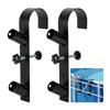 Flexible Pool Hangers Set Of 2 Strong Metallic Suspension clamps For Swimming Pool Accessories And Maintenance Equipment