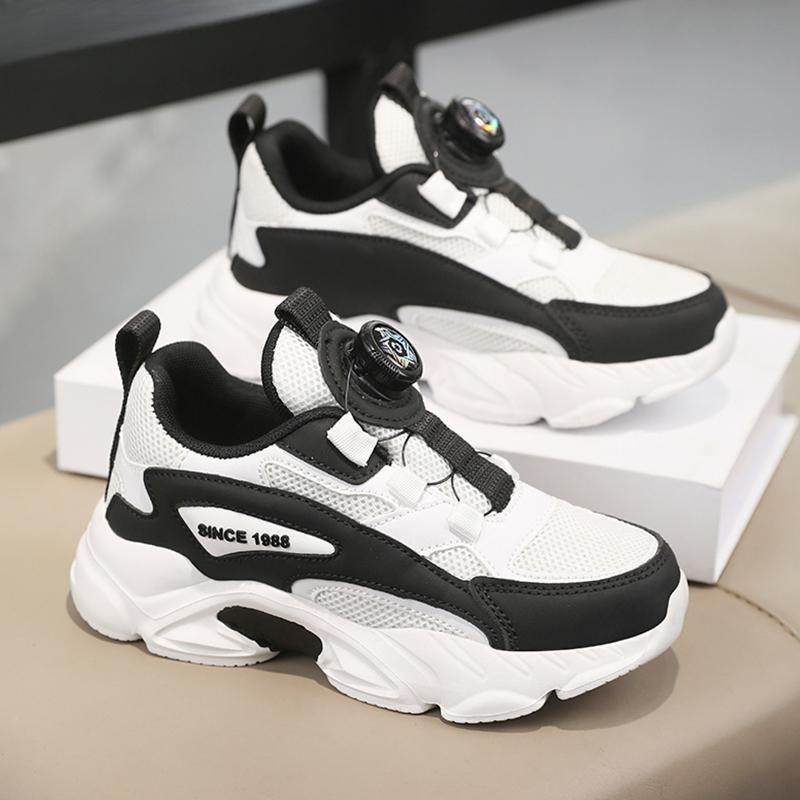Children's Fashion Sports Shoes Breathable Student Black School Walking Shoes Anti-skid Boys& Girls Casual Running Sneaker