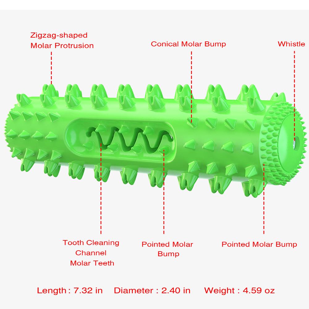 Toothbrush Chawing Dog Toys Indestructible Squark Aggressive Chewers Pet Plaything Soft Rubber Clean Pet Tooth Toy for Big Dog