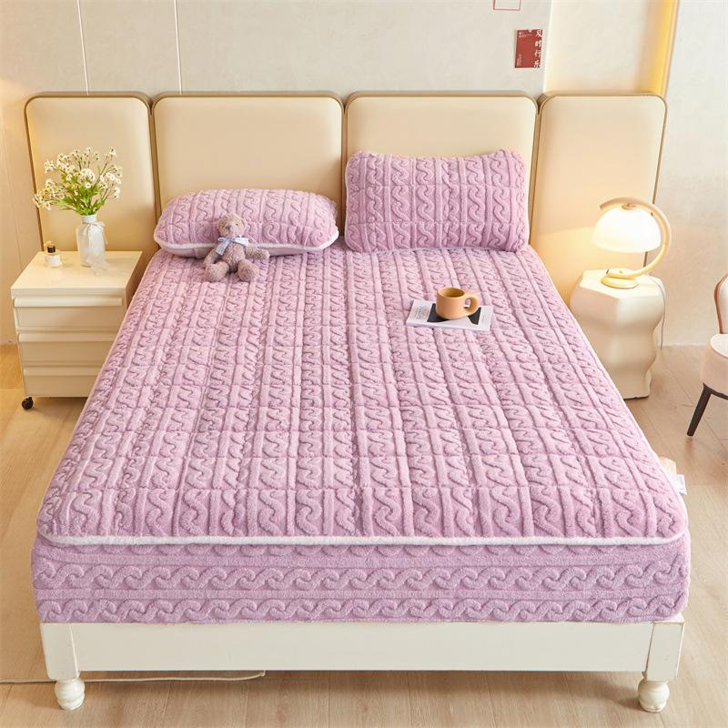 

Зимняя утолщенная простыня из татарского камня и гибискуса, цельное толстое молочно-бархатное покрывало, наматрасник Simmons 180*200cm+30cm