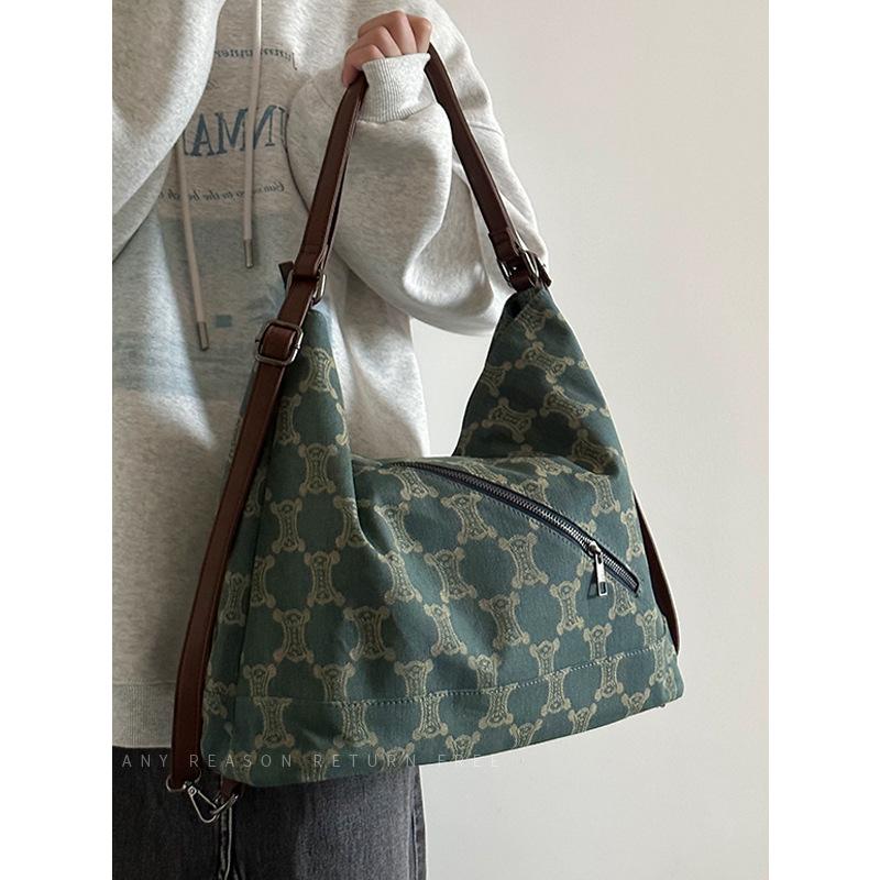 

Bag Women s New Autumn and Winter Large Capacity Retro Printed Backpack Fashion Trend Shoulder Commuter Tote Bag