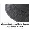 Hip Hop Solid Color Bucket Hat Wide Edge Washed Denim Fisherman Hat Foldable Thin Boonie Hat Summer Season