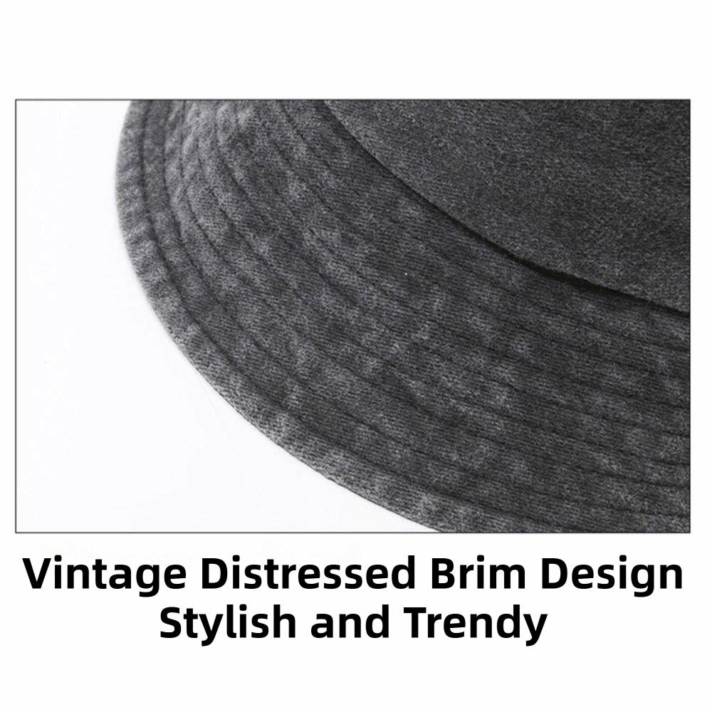 Hip Hop Solid Color Bucket Hat Wide Edge Washed Denim Fisherman Hat Foldable Thin Boonie Hat Summer Season