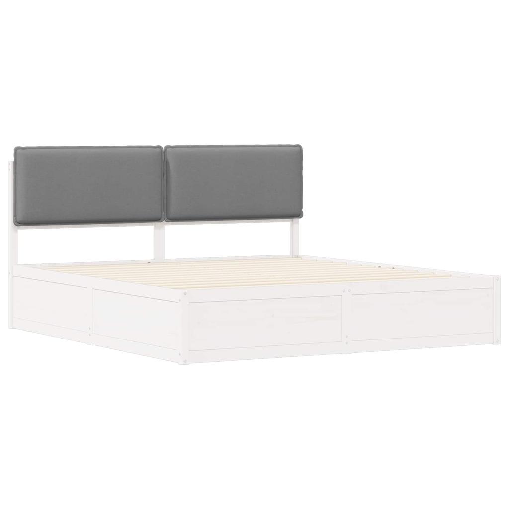 Bed Frame with Upholstered Headboard Light Grey 180 X 200 Cm