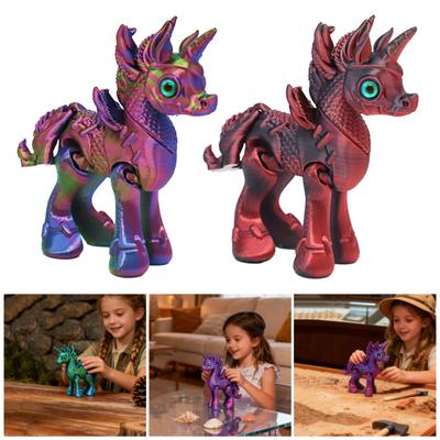 Bewegliche Gelenke Pony Figur Stressabbau Fidget Spielzeug 3D gedruckte Pferdestatue Pädagogisches Tier
