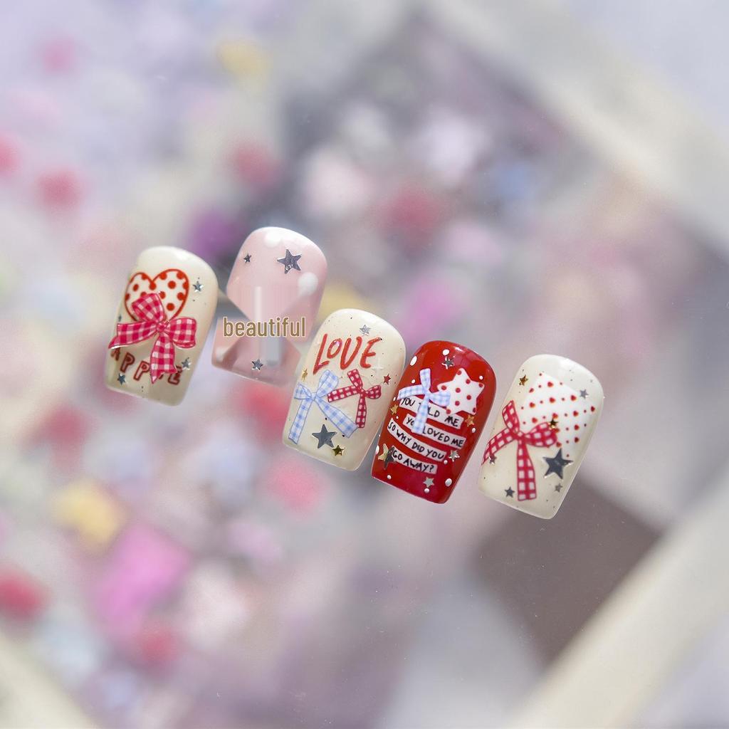 Tomoni Flexible Nail Stickers - Fresh Bow Patterns & Exquisite Nail Art Design