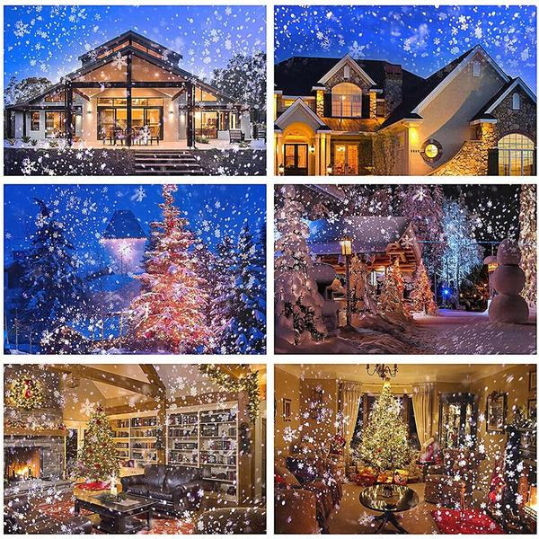 LED Waterproof Christmas Snowflake Projector Light Garden Lawn Lamp Decor