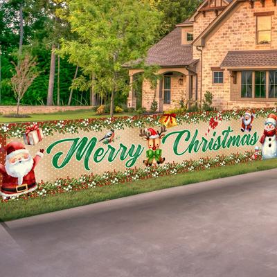 Bannière Extérieure de Noël Décorations Joyeux Noël Pour la Maison 2025 Navidad Kerst Décor de Noël Noel Kerst Cadeau Bonne Année 2025
