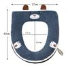 Winter Warm Toilet Seat Cover Cute Cartoon Toilet Seat Cushion Universal Waterproof Zipper Closestool Mat Bathroom Accessories