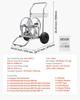Water Hose Reel Cart, 6096/9144 Cm High-Pressure Garden Hose Cart, Hoses Reel Carts with Two Wheels, Handle & Heavy-Duty Mesh Storage Basket,