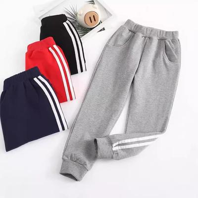 Boys' Cotton Sweatpants for Spring & Autumn - Casual Long Pants for Kids, School Uniform Style.