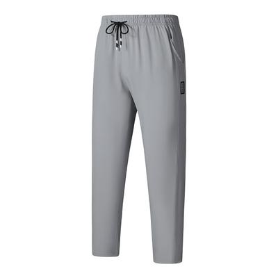 Pantalones Deportivos de Seda de Hielo para Hombre, Pantalones Finos de Verano Elásticos de Secado Rápido, Pantalones Casuales de Pierna Recta Sueltos y Transpirables