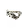 Adjustable Open Ring With Vintage Fortune Character Koi Fish Design Sterling Boho Retro Womens Statement Jewelry